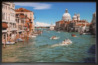 Grand Canal Italy Poster in Black Frame