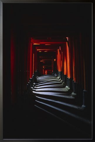 Torii Gates Poster in Black Frame