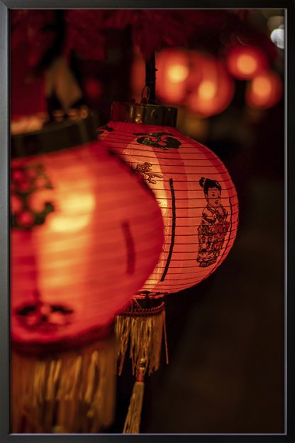 Red Chinese Lantern I Poster
