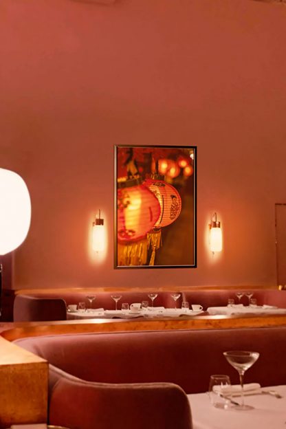 Red Chinese Lantern I Poster in Interior