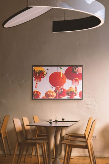 Red Chinese Lantern II Poster in Interior