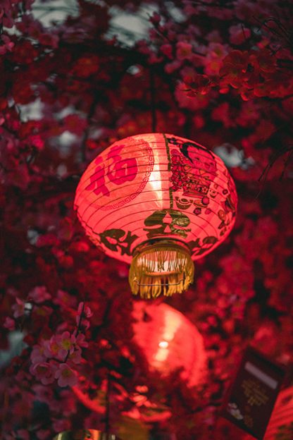 Red Chinese Lantern III Poster