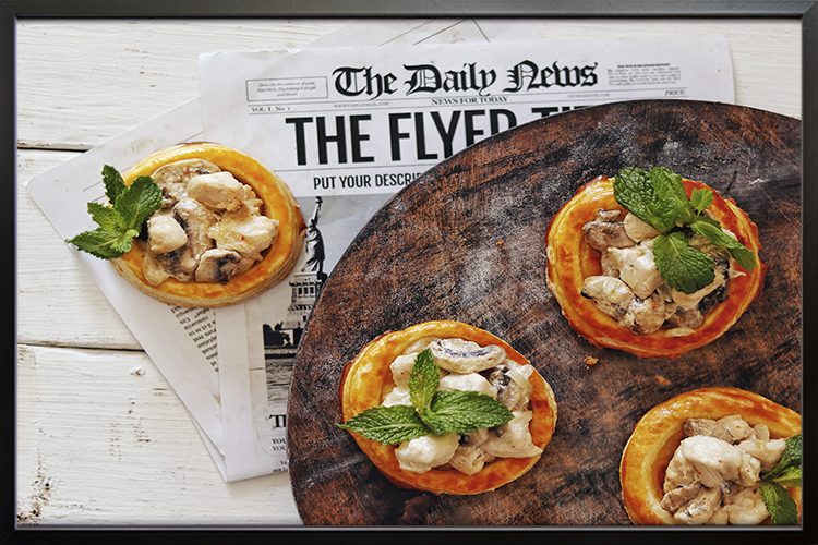 Finger Food Poster in Black Frame