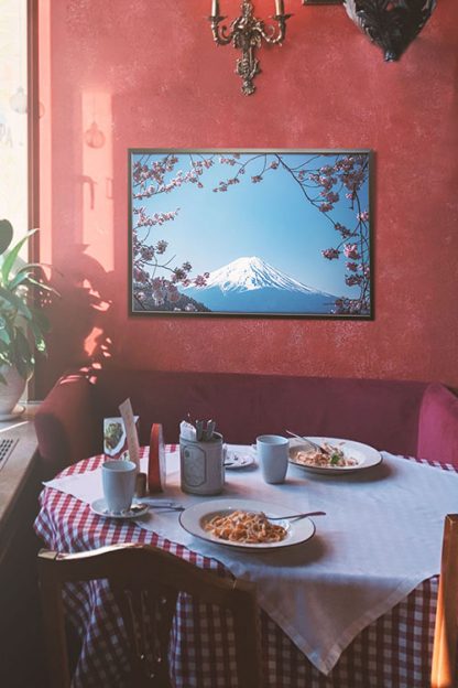 Oishi Park Mount Fuji Japan Poster in Interior