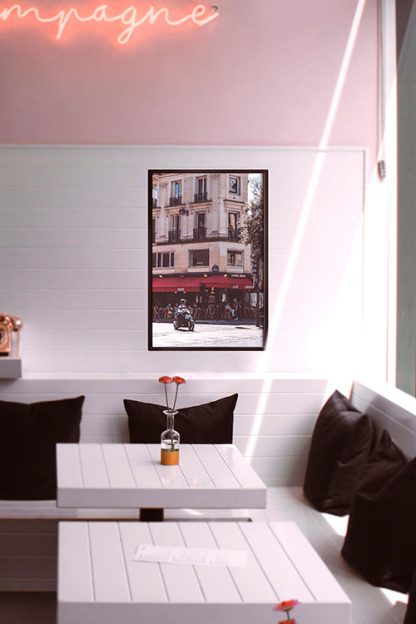 Paris Cafe Poster in Interior