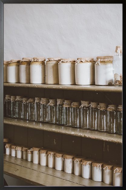 Jars Poster in Black Frame