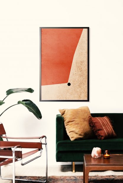 Beige and Orange no.1 Poster in Interior