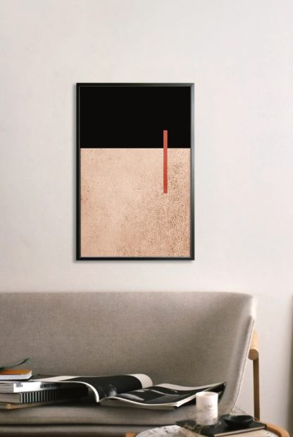 Beige and Orange no.3 Poster in Interior