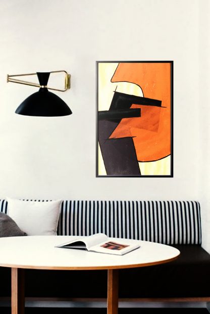 Abstract Face Poster in Interior