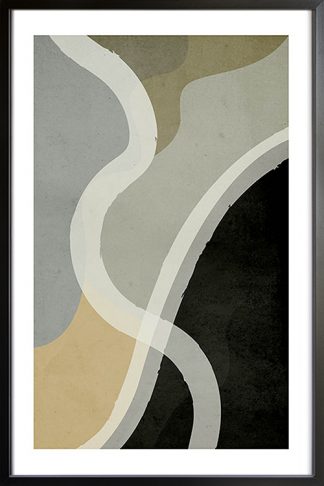 Abstract Shapes in Color no.1 Poster in Black Frame