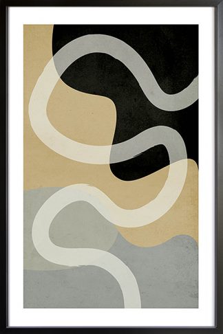 Abstract Shapes in Color no.1 Poster in Black frame