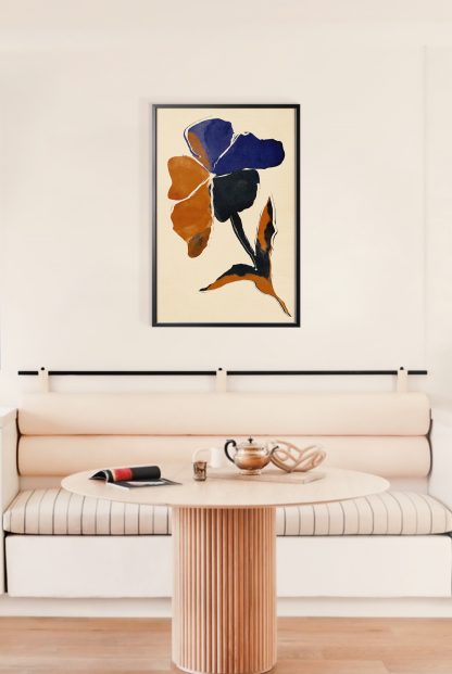 Abstract Smudge Flower Poster in Interior