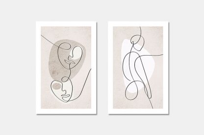 Gallery Wall art set Abstract Figure Poster- 2