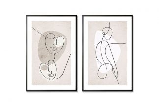 Gallery Wall art set Abstract Figure Poster- 2