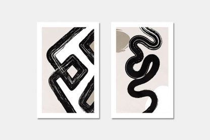 Gallery Wall art set Brush Stroke and Shape Poster- 2