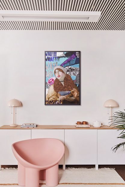 Artistic Spill the Tea Poster in Interior