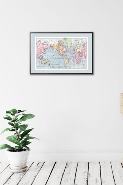 World Map Poster in Interior