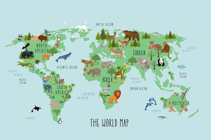 Nursery World Map Poster