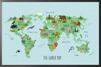 Nursery World Map Poster