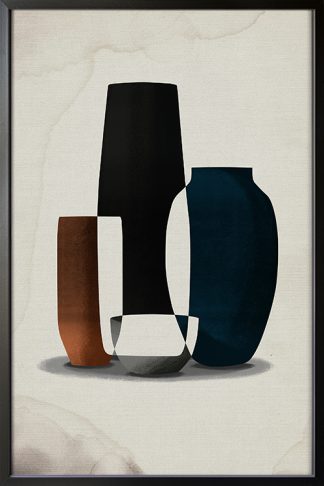 Abstract Ceramics Poster in Black frame