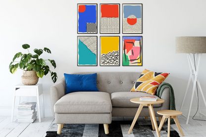 Modern Abstract ollection Poster Bundle in Interior