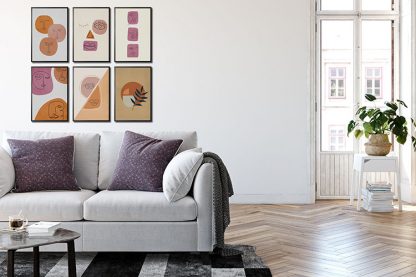 Shapes and Faces Collection Poster Bundle in Interior