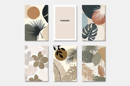Textured Nature and Shapes Collection Poster Bundle