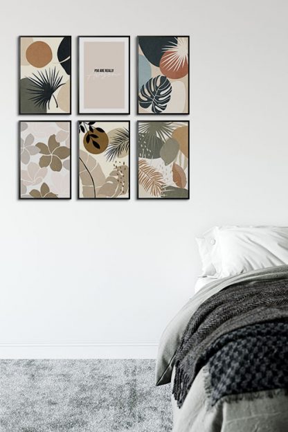 Textured Nature and Shapes Collection Poster Bundle in Interior