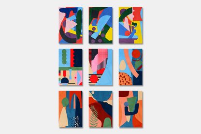 Abstract Collage Collection Poster Bundle