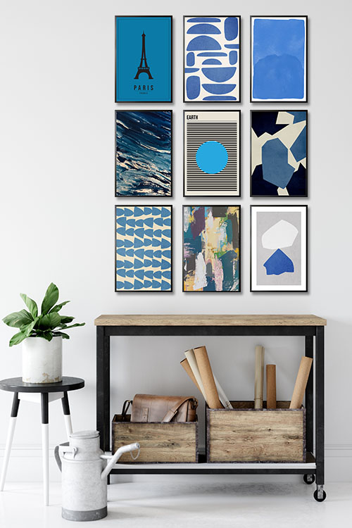 Blue Collection Collection Poster Bundle in Interior