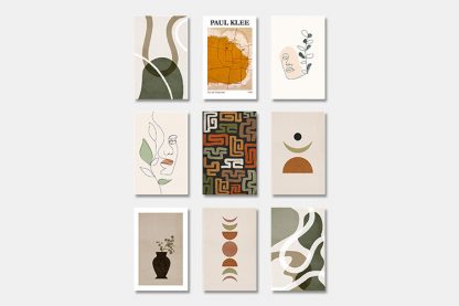 Nuetral Tone Illustrations Collection Poster Bundle