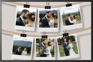 Wedding Collage no. 3 Poster in Black Frame