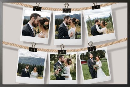 Wedding Collage no. 3 Poster in Black Frame