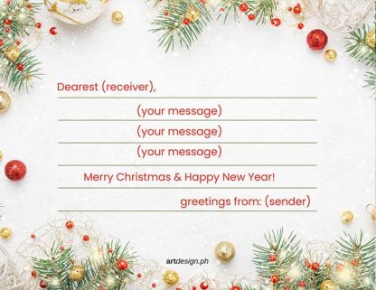 Colorful greeting card for Christmas