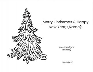 White greeting card for Christmas season