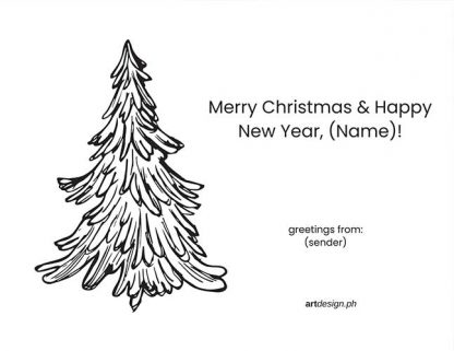 White greeting card for Christmas season