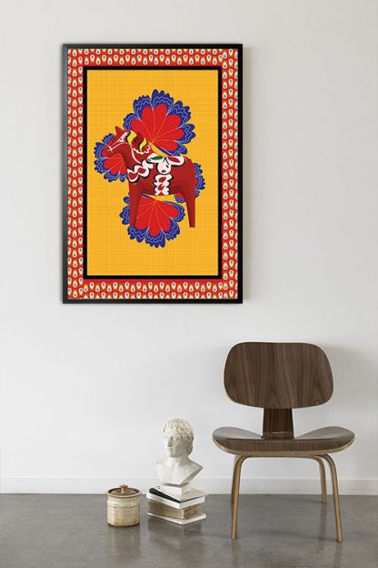 Kurbits inspired no. 10 Poster in interior