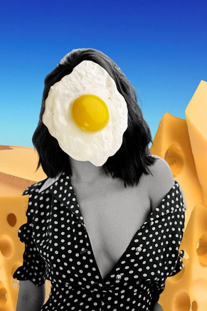 Egg and cheese lady poster
