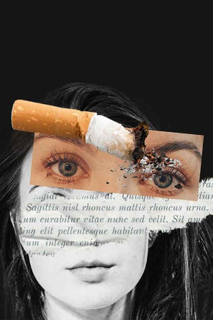 ace and torn page with cigarette poster