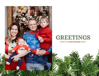 Personalized family Christmas greeting card no6