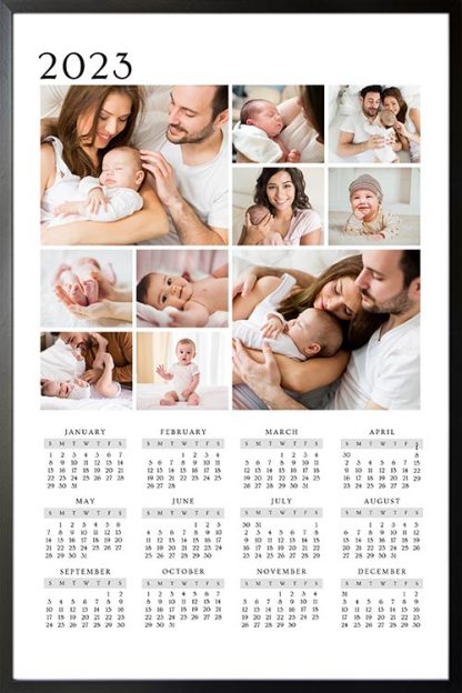 Personal Calendar 2023 no2 poster in a black frame