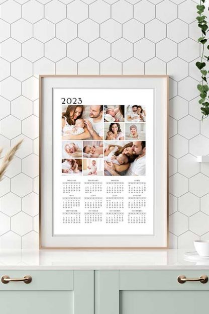 Framed Personal Calendar 2023 no2 poster in interior