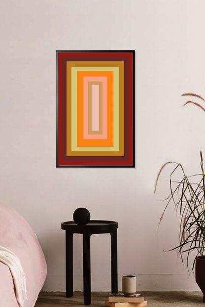 Multi-colored rectangles no1 poster in interior