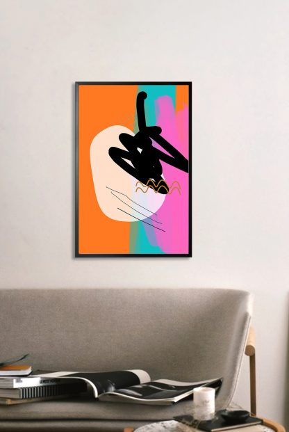 Doodle on abstract no1 poster in interior