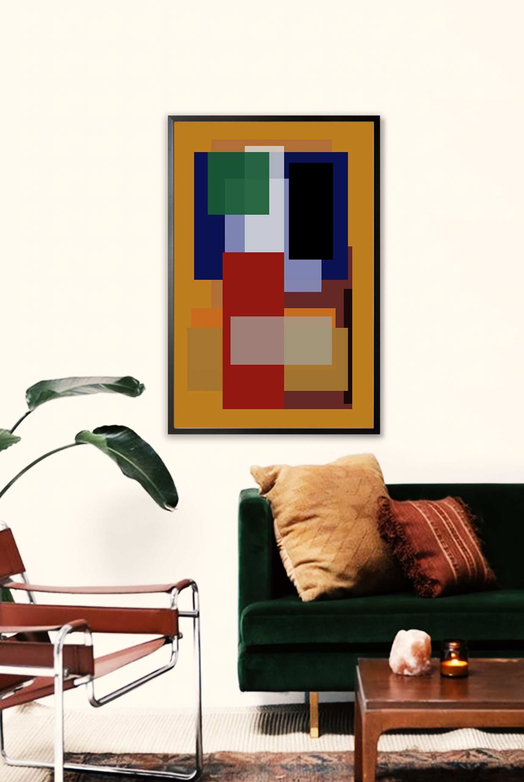 Pasted rectangles no2 poster in interior