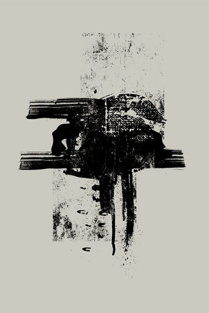 Centered brush strokes poster with no frame