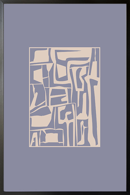 Abstract inside the box Poster with frame