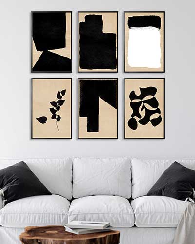 Black and beige poster bundle