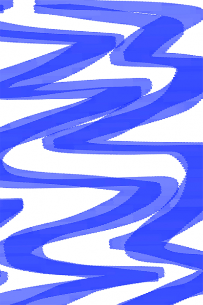 Blue Zigzag poster