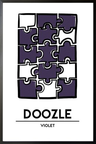 Violet Doozle Poster in black frame